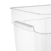 Olmecs Clear Polycarbonate Square Container 8 Qt (22x22x23 Cms) with Lid